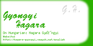 gyongyi hagara business card